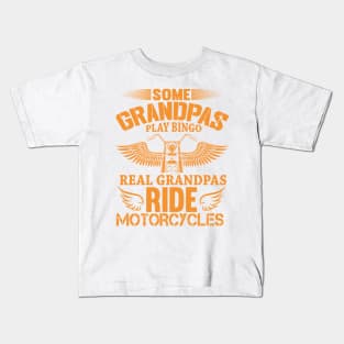 Motorcycle granpa Kids T-Shirt